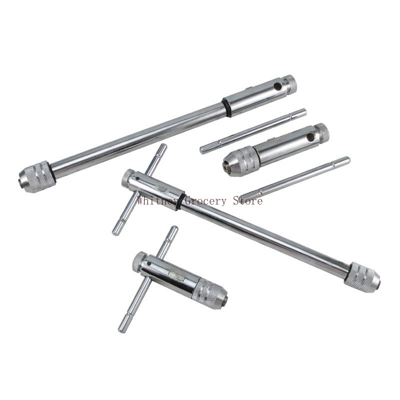Hand Tools In Workshop - ประแจต๊าปแบบมีด้ามจับรูปตัว T ปรับได้ M3-8/M5-12 - เครื่องมือทำเกลียวเมตริก