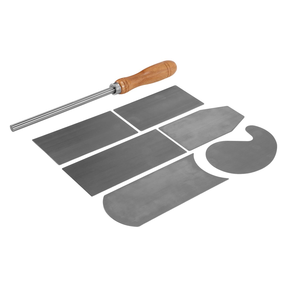 Card Scraper Cabinet - AA77 ชุดเครื่องขัดเงาและที่ขูดไม้แบบใหม่ พร้อมชุดที่ขูดสำหรับงานไม้ 6 ชิ้น ประกอบด้วยเครื่องขัดเงาไม้แบบ