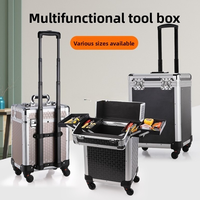 Hand Tools Maintenance Workshop - กล่องเครื่องมือแบบรถเข็นอเนกประสงค์หลายชั้น สำหรับงานติดตั้ง เฟอร์นิเจอร์ ซ่อมบำรุง ทนทาน พร้อมล้อเลื่อน