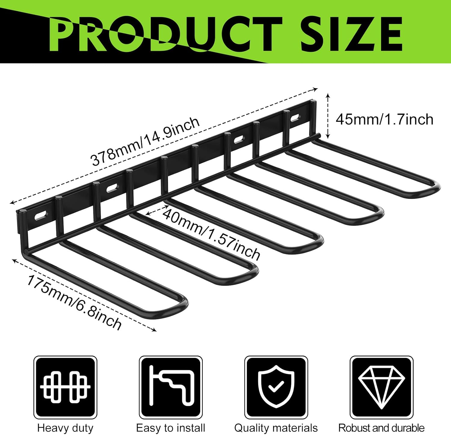 Workshop Tools Rack - ที่จัดเก็บเครื่องมือไฟฟ้า VKKM แบบติดผนัง 4 ช่อง สำหรับเก็บสว่านไฟฟ้าในโรงรถหรือห้องทำงาน