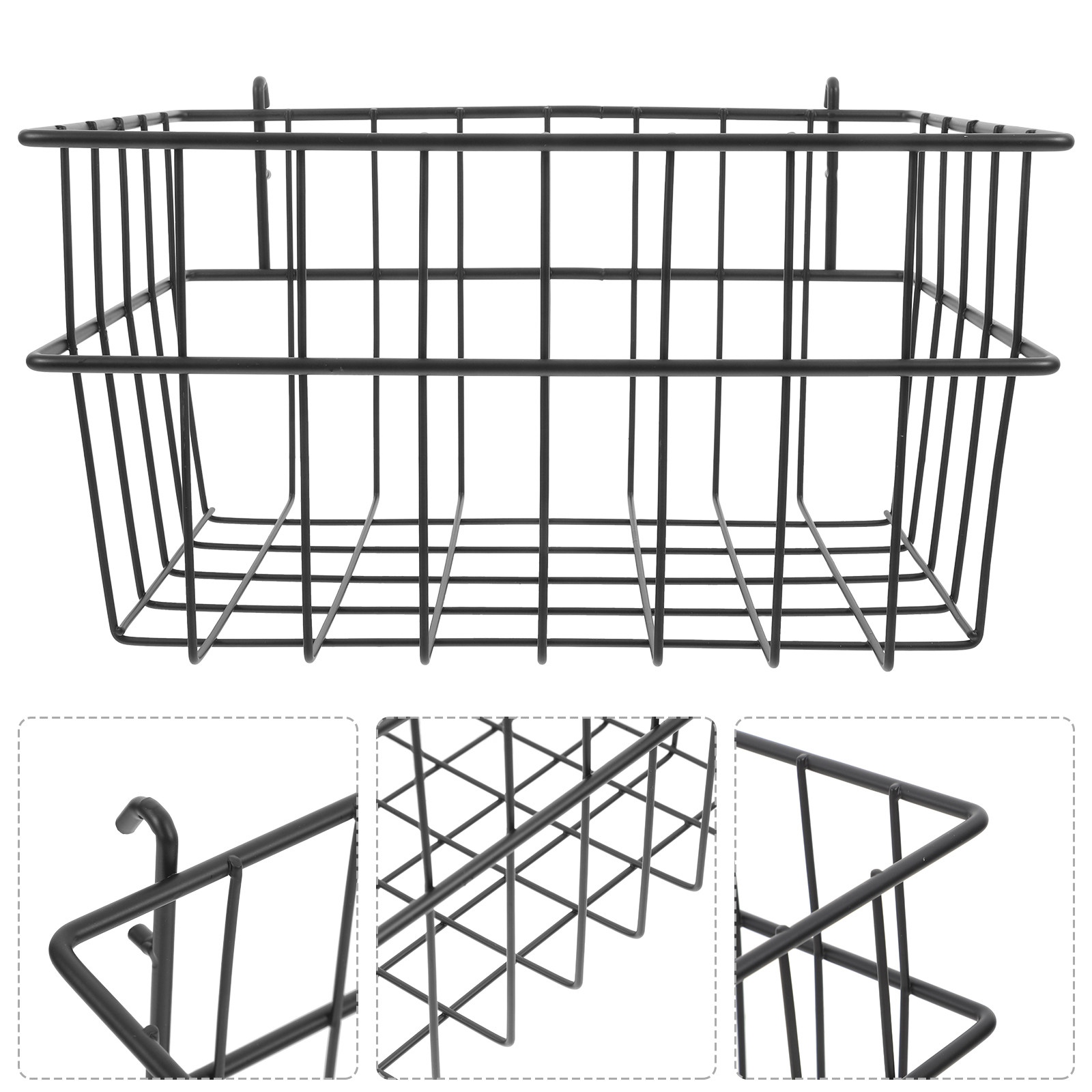 Workshop Tools Rack - ชั้นวางของแบบไม่ต้องเจาะผนังพร้อมตะกร้าลวดเหล็กแข็งแรง ติดผนังสำหรับจัดระเบียบในโรงรถ ห้องทำงาน ห้องครัว ห้องน้ำ และจัดแสดงเครื่องมือ