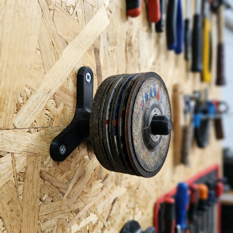 Workshop Tools Rack - ที่ยึดเครื่องเจียรแบบติดผนัง 1 ชิ้น สำหรับเครื่องเจียรมุม 125 มม.,