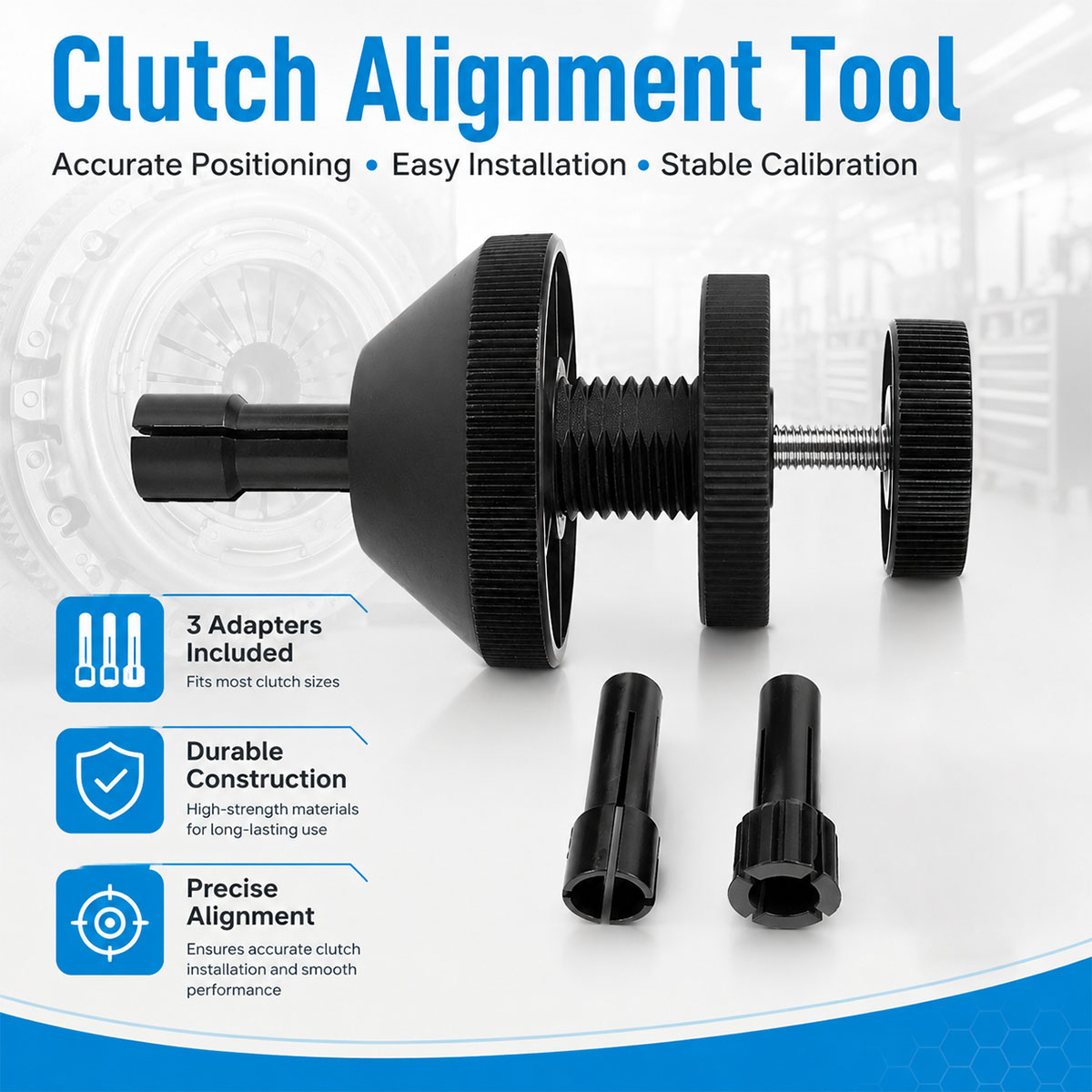 Workshop Tools Center - เครื่องมือจัดตำแหน่งคลัตช์ 1/2/4P ชุดปรับศูนย์อเนกประสงค์สำหรับการติดตั้งเกียร์ธรรมดา สำหรับงานซ่อมรถยนต์ในอู่ซ่อมรถ