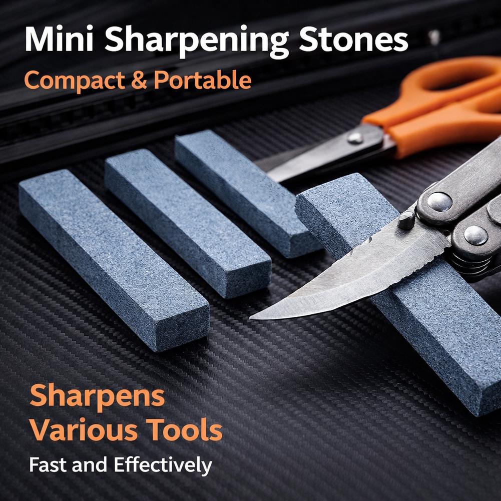 Sharpening Stone Whetstone - เครื่องลับมีดพกพาขนาดเล็ก 240 ระดับความละเอียด อุปกรณ์ลับคมมืออาชีพ หินลับมีดแบบง่าย สำหรับใช้ในบ้านและครัว