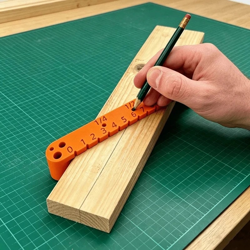 Workshop Tools Center - เกจวัดตำแหน่งกลางไม้แบบมัลติฟังก์ชัน เครื่องมือกำหนดตำแหน่งเจาะ วัดขนาดงานไม้ เครื่องมือช่างไม้ DIY ที่แข็งแรงทนทานสำหรับงานเวิร์คช็อป