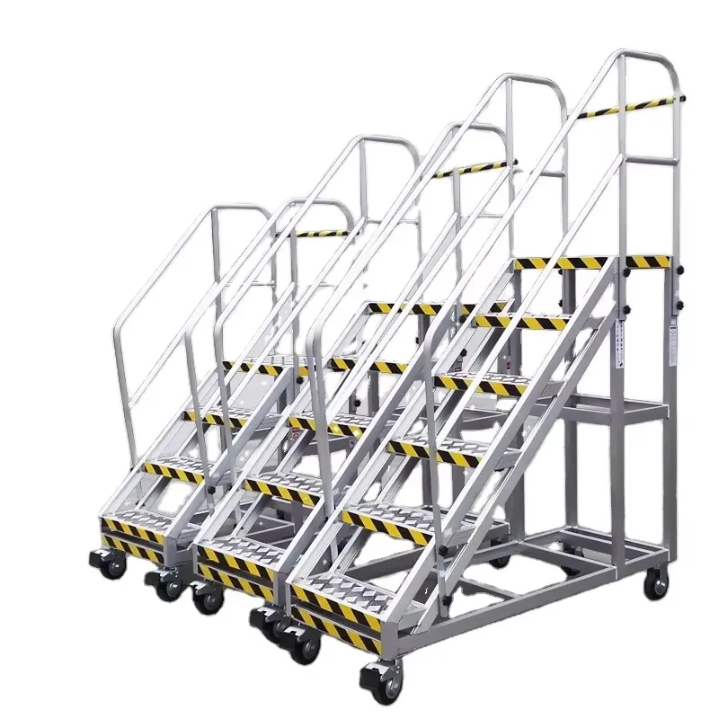 Workshop Tools Needed - บันไดอลูมิเนียมเหล็กเคลื่อนที่สำหรับงานอุตสาหกรรม คลังสินค้า ซูเปอร์มาร์เก็ต โรงงาน โกดังเก็บของ และการปีนป่าย