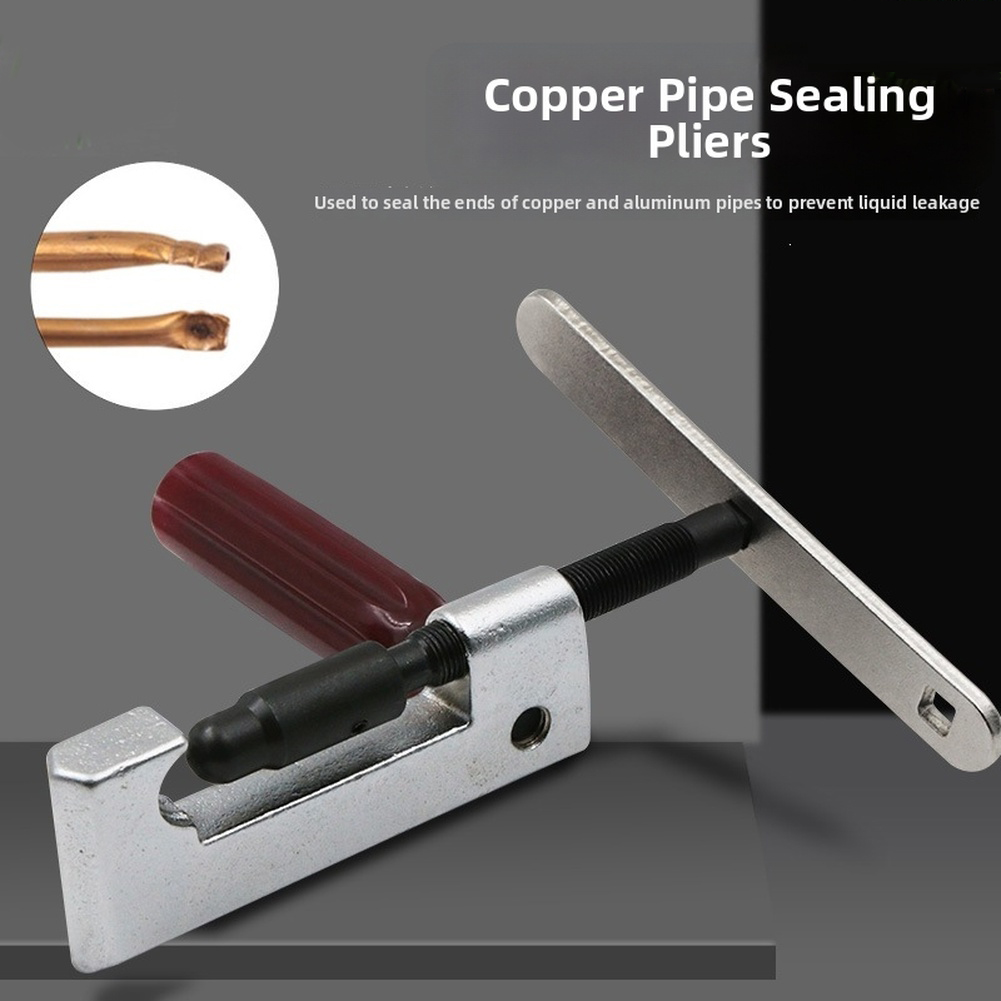 Workshop Tools Youtube - CT-204 คีมปิดผนึกท่อทองแดง 45 # เครื่องมือจีบท่อเหล็กแบบปรับได้ สำหรับซ่อมท่ออลูมิเนียมแอร์