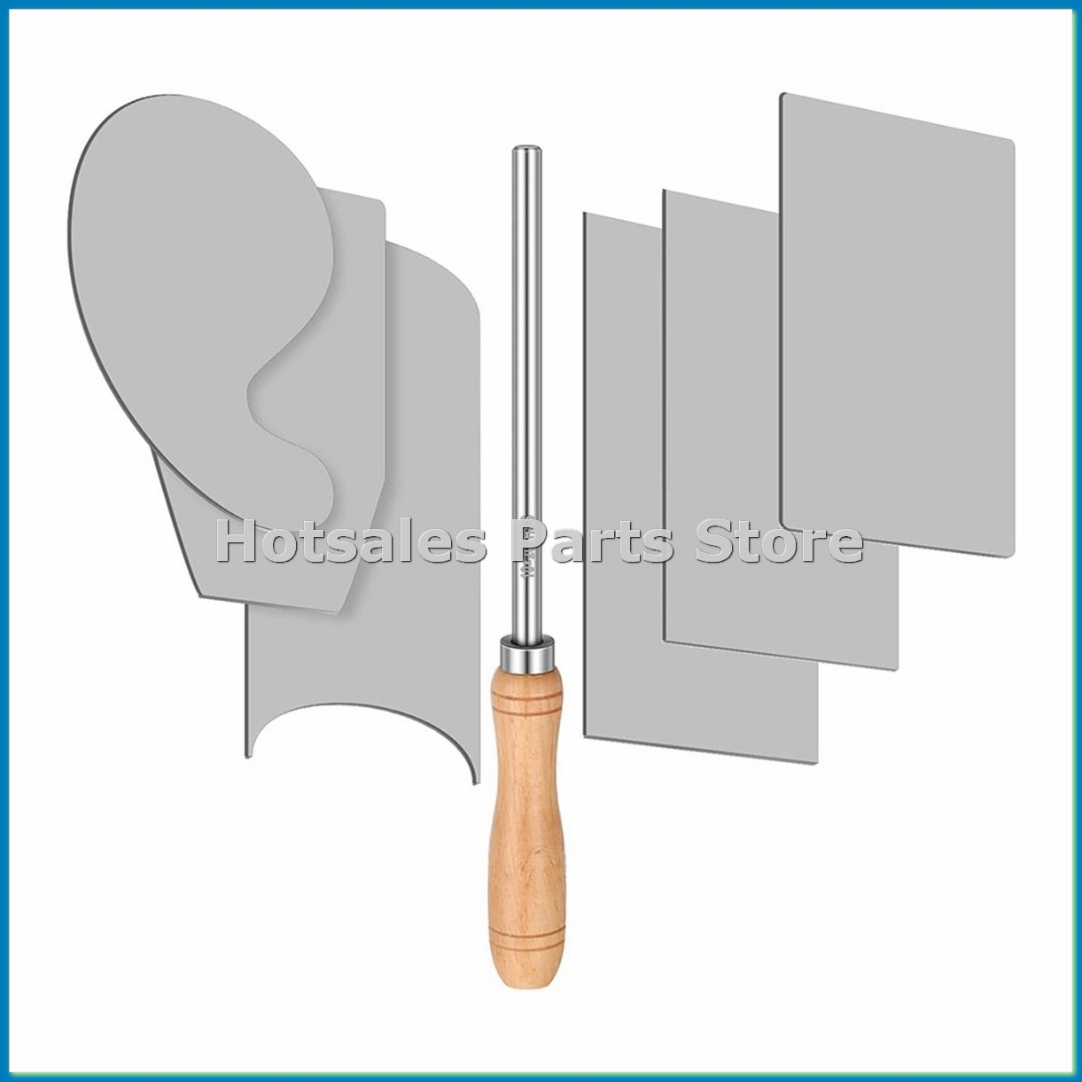 Card Scraper Cabinet - เครื่องขัดเงาแบบการ์ดสแครปเปอร์ และชุดเครื่องขัดเงาสำหรับงานไม้ 6 ชิ้น ประกอบด้วย 3