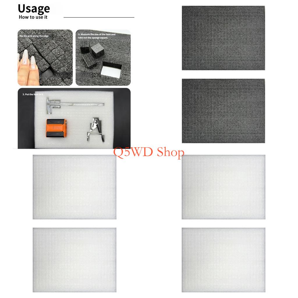 Workshop Tools Needed - Q5WD กล่องใส่เครื่องมือโฟมแบบ Tear Away พร้อมส่วนที่ถอดออกได้เพื่อการขนส่งและจัดเก็บองค์กรเครื่องมือที่เรียบร้อยและปลอดภัย
