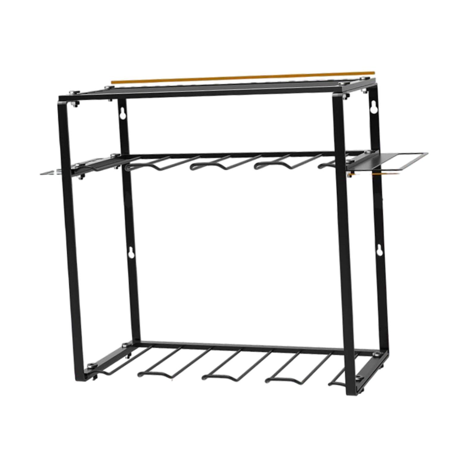 Workshop Tools Rack - ชั้นวางอุปกรณ์เครื่องมือไฟฟ้าแบบติดผนังสำหรับโรงซ่อม ชั้นวางอเนกประสงค์สำหรับแขวนสว่านไร้สาย ไขควง ค้อน ประแจ และเครื่องมืออื่นๆ