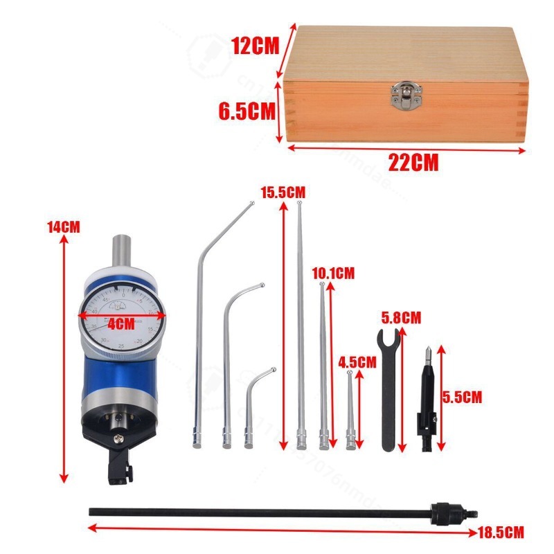 Workshop Tools Center - เครื่องวัดระยะแบบก้านโยกสีน้ำเงิน 0-3 มม. สำหรับงานวัดตำแหน่งศูนย์กลาง ความแม่นยำสูง สำหรับงานกลึงในโรงงาน