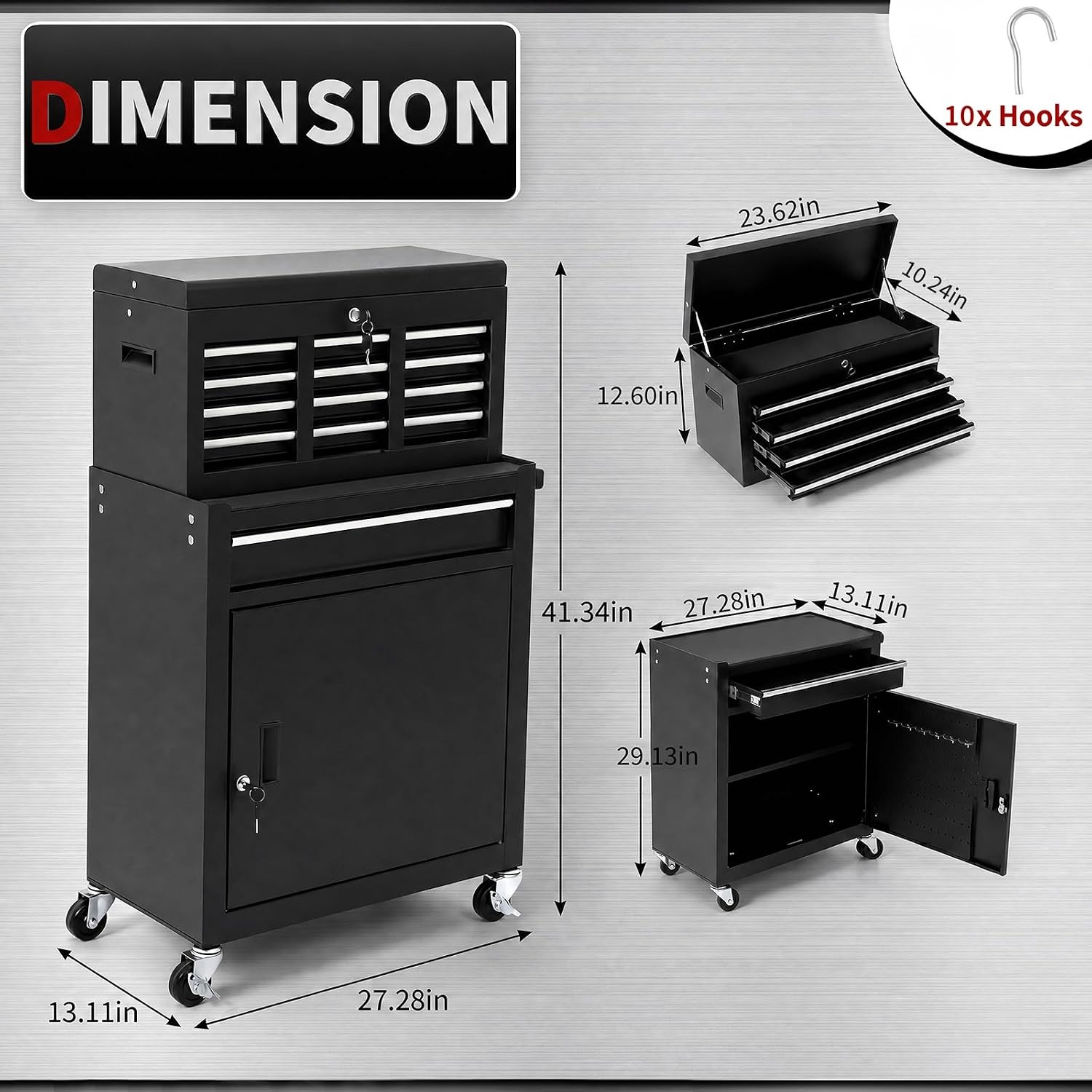 ตู้เก็บเครื่องมือแบบมีล้อ 5 ลิ - Tools Mechanical Workshop บทวิจารณ์และราคา