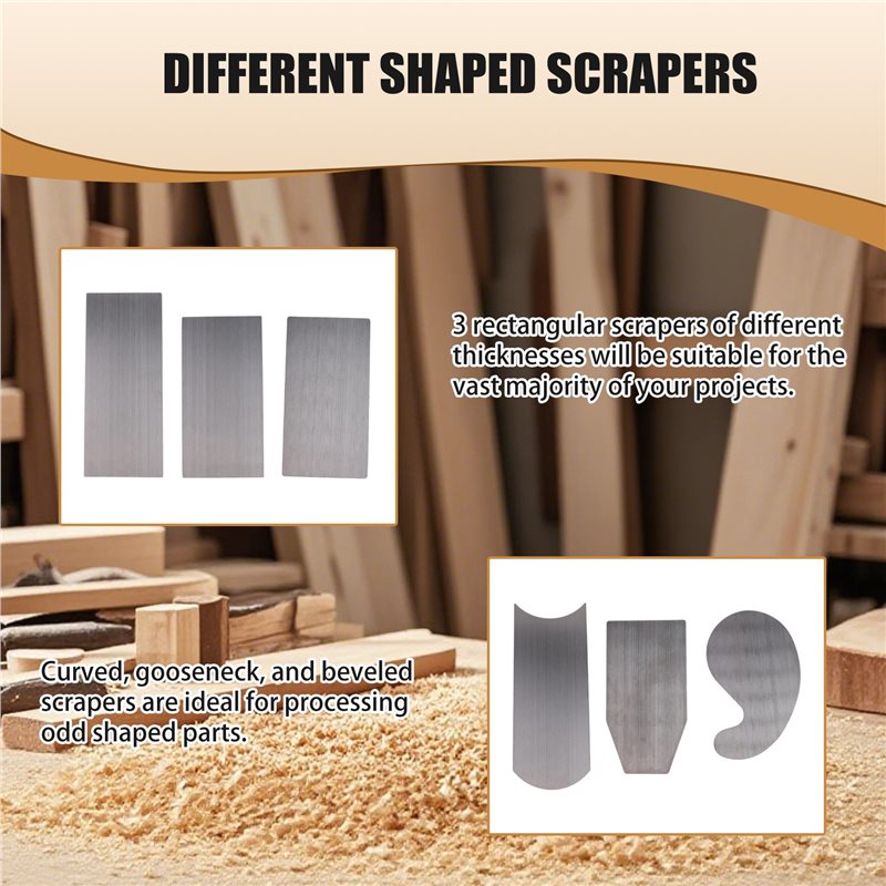 ชุดเครื่องมือขัดไม้ FAST-6 ชิ้ - Card Scraper Cabinet บทวิจารณ์และราคา